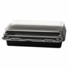 Solo Creative Carryouts Hinged Plastic Hot Deli Boxes, 24 oz, 7.87 x 5.4 x 2.1, Black/Clear, 200PK 846612-PS94